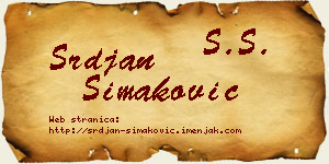 Srđan Simaković vizit kartica